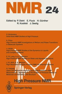 Abbildung von: High Pressure NMR - Springer