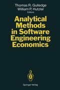 Cover: Analytical Methods in Software Engineering Economics - Springer