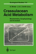Cover: Crassulacean Acid Metabolism - Springer