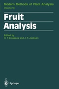 Cover: Fruit Analysis - Springer