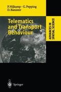 Cover: Telematics and Transport Behaviour - Springer