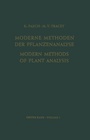 Cover: Modern Methods of Plant Analysis/Moderne Methoden der Pflanzenanalyse - Springer