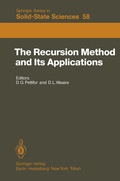 Cover: The Recursion Method and Its Applications - Springer