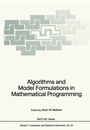 Cover: Algorithms and Model Formulations in Mathematical Programming - Springer