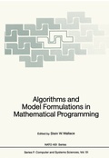 Cover: Algorithms and Model Formulations in Mathematical Programming - Springer