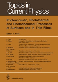 Abbildung von: Photoacoustic, Photothermal and Photochemical Processes at Surfaces and in Thin Films - Springer