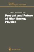Cover: Present and Future of High-Energy Physics - Springer