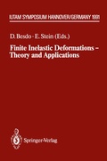 Cover: Finite Inelastic Deformations - Theory and Applications - Springer