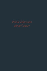 Enlarge image Cover: Public Education about Cancer - Springer