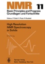 Cover: High Resolution NMR Spectroscopy in Solids - Springer