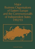Cover: Major Business Organizations of Eastern Europe and the Commonwealth of Independent States 1992-93 - Springer