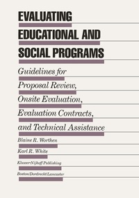 Enlarge image Cover: Evaluating Educational and Social Programs - Springer