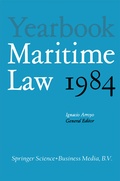 Abbildung von: Yearbook Maritime Law - Springer