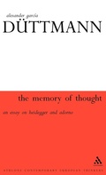 Cover: The Memory of Thought - Mansell Publishing