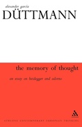 Cover: Memory Of Thought - Mansell Publishing