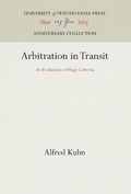 Cover: Arbitration in Transit - University of Pennsylvania Press