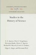 Cover: Studies in the History of Science - University of Pennsylvania Press