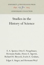 Cover: Studies in the History of Science - University of Pennsylvania Press