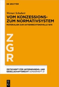 Abbildung von: Vom Konzessions- zum Normativsystem - De Gruyter
