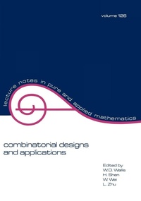 Enlarge image Cover: Combinatorial Designs and Applications - CRC Press