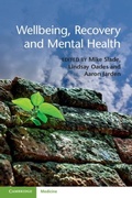 Cover: Wellbeing, Recovery and Mental Health - Cambridge University Press