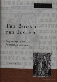 Enlarge image Cover: Book of the Incipit - University of Minnesota Press