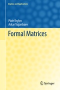 Cover: Formal Matrices - Springer