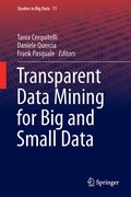 Cover: Transparent Data Mining for Big and Small Data - Springer