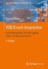 Abbildung von: VOB/B nach Ansprüchen - Springer Vieweg