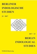 Cover: Berliner Indologische Studien, Band 23 - Weidler bei Frank & Timme