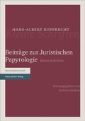 Cover: Beitr&auml;ge zur Juristischen Papyrologie - Franz Steiner Verlag
