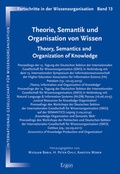 Cover: Theorie, Semantik und Organisation von Wissen - Ergon