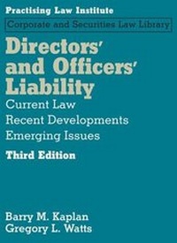 Abbildung von: Directors' and Officers' Liability - Practising Law Institute