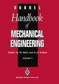 Cover: DUBBEL - Handbook of Mechanical Engineering - Springer