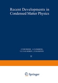 Cover: Recent Developments in Condensed Matter Physics - Springer