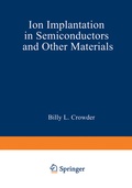 Cover: Ion Implantation in Semiconductors and Other Materials - Springer