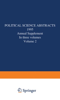 Enlarge image Cover: Political Science Abstracts - Springer