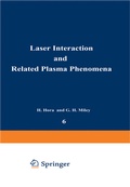 Cover: Laser Interaction and Related Plasma Phenomena - Springer