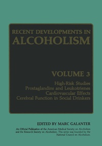 Enlarge image Cover: Recent Developments in Alcoholism - Springer