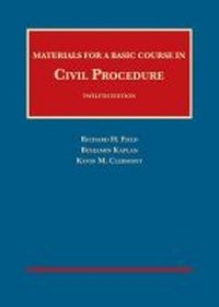 Enlarge image Cover: Materials for a Basic Course in Civil Procedure - CasebookPlus - LEG Inc. (dba West Academic Publishing