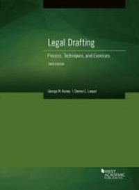 Abbildung von: Legal Drafting, Process, Techniques, and Exercises - Foundation Press