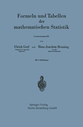 Cover: Formeln und Tabellen der mathematischen Statistik - Springer