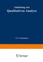 Cover: Anleitung zur Qualitativen Analyse - Springer