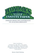 Cover: Economics Social Institutions - Springer