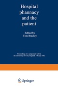 Cover: Hospital pharmacy and the patient - Springer