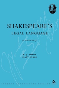 Enlarge image Cover: Shakespeare's Legal Language - Continuum International Publishing Group Ltd.