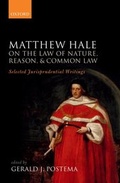 Cover: Matthew Hale: On the Law of Nature, Reason, and Common Law - Oxford University Press