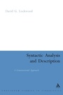 Cover: Syntactic Analysis and Description - Continuum International Publishing Group Ltd.