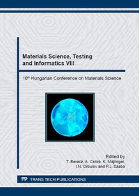 Enlarge image Cover: Materials Science, Testing and Informatics VIII - Trans Tech Publications Ltd