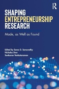 Cover: Shaping Entrepreneurship Research - Routledge